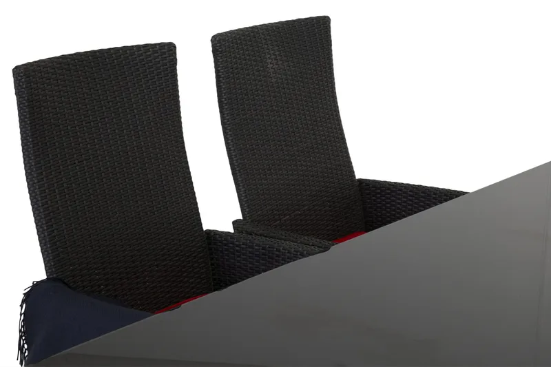 Majestic Havesæt 210 + 6 Jenny Justerbar Lænestole - Sort - Havemøbler - Udendørsgruppe - Havesæt