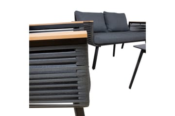 Malaga Soffgrup Sort - Havemøbler - Loungemøbler - Sofagrupper udendørs
