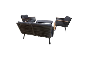 Malaga Soffgrup Sort - Havemøbler - Loungemøbler - Sofagrupper udendørs