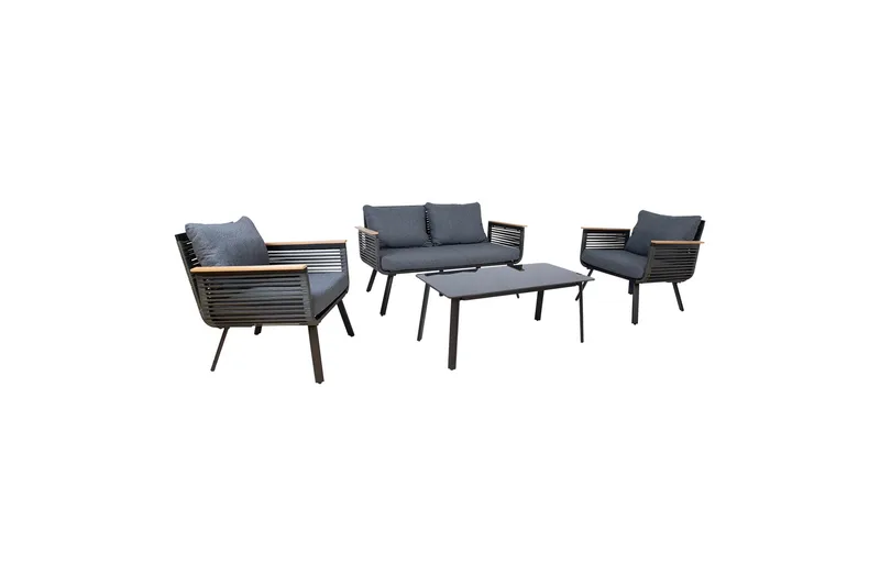 Malaga Soffgrup Sort - Have - Udendørs miljø - Altan & terrasse - Altanmøbler