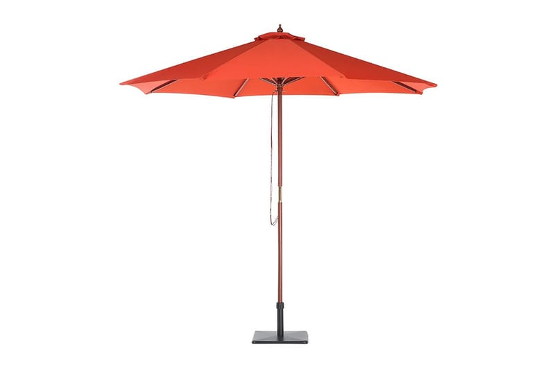 Maui Havemøbler med bord + 8 Stole + Parasol - Træ / natur - Havesæt