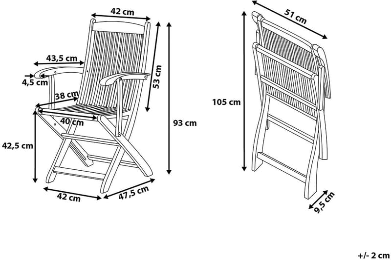 Maui Havemøbler med bord + 8 Stole + Parasol - Træ / natur - Havesæt