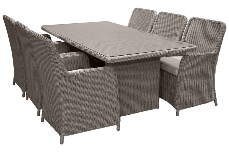 Mersig Spisebordsæt 200x100 + 6 Stole - Venture Home - Havesæt