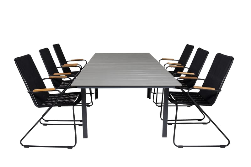Mesa Spisebordssæt + 6 Bounce Spisebordsstole - Venture Home - Havesæt