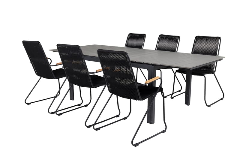 Mesa Spisebordssæt + 6 Bounce Spisebordsstole - Venture Home - Havesæt