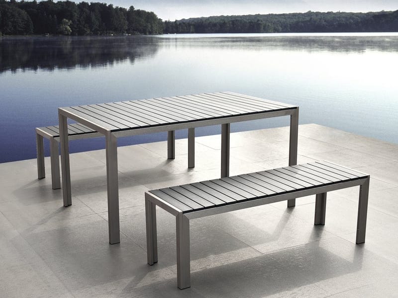 Nardo havemøbler med bord + bænk, Grå