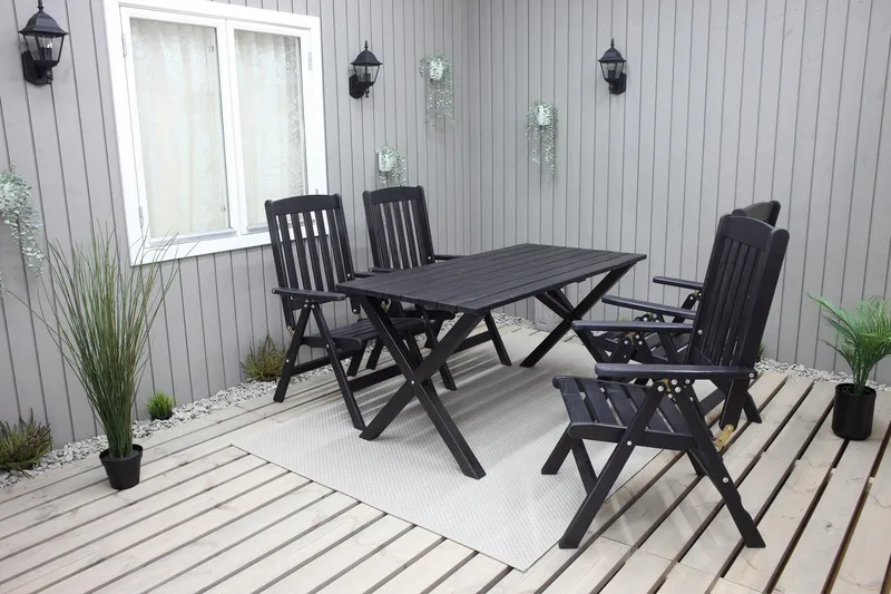 Oliver Spisebordssæt - Mocca - Havemøbler - Udendørsgruppe - Havesæt
