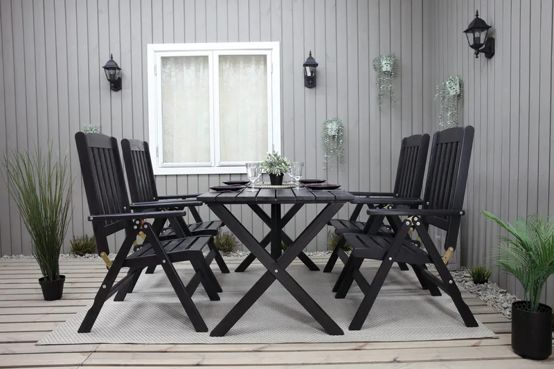 Oliver Spisebordssæt - Mocca - Havemøbler - Udendørsgruppe - Havesæt