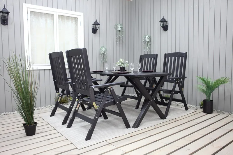 Oliver Spisebordssæt - Mocca - Havemøbler - Udendørsgruppe - Havesæt