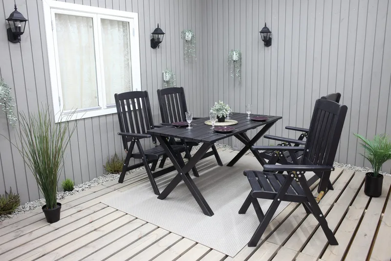 Oliver Spisebordssæt - Mocca - Havemøbler - Udendørsgruppe - Havesæt