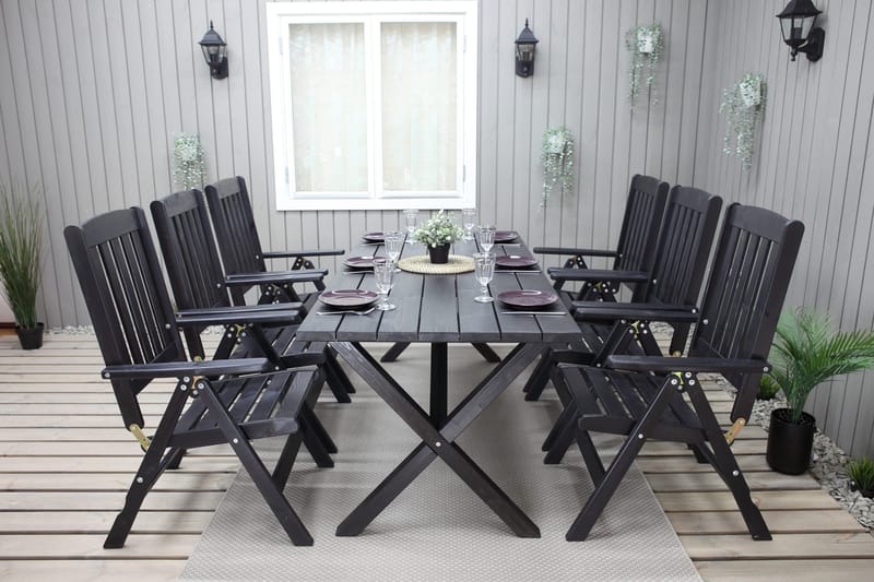 Oliver Spisebordssæt - Mocca - Havemøbler - Udendørsgruppe - Havesæt