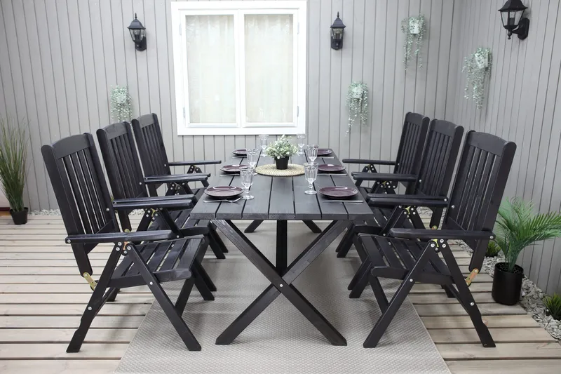 Oliver Spisebordssæt - Mocca - Havemøbler - Udendørsgruppe - Havesæt