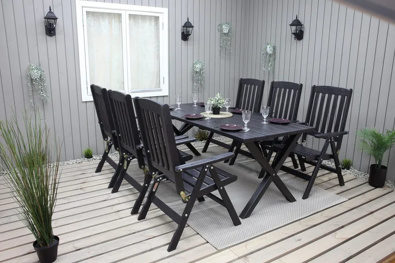 Oliver Spisebordssæt - Mocca - Havemøbler - Udendørsgruppe - Havesæt