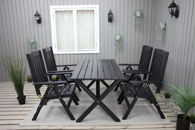 Oliver Spisebordssæt - Mocca - Havemøbler - Udendørsgruppe - Havesæt