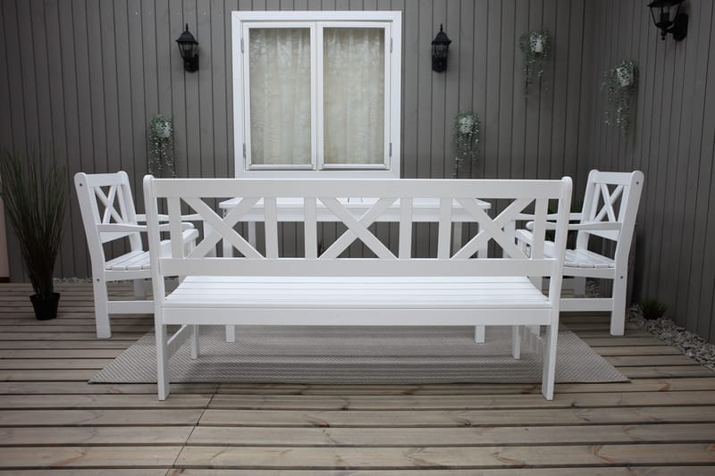 Olivo Spisebordssæt - Hvid - Havemøbler - Udendørsgruppe - Havesæt