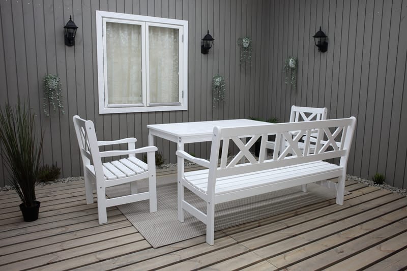 Olivo Spisebordssæt - Hvid - Havemøbler - Udendørsgruppe - Havesæt