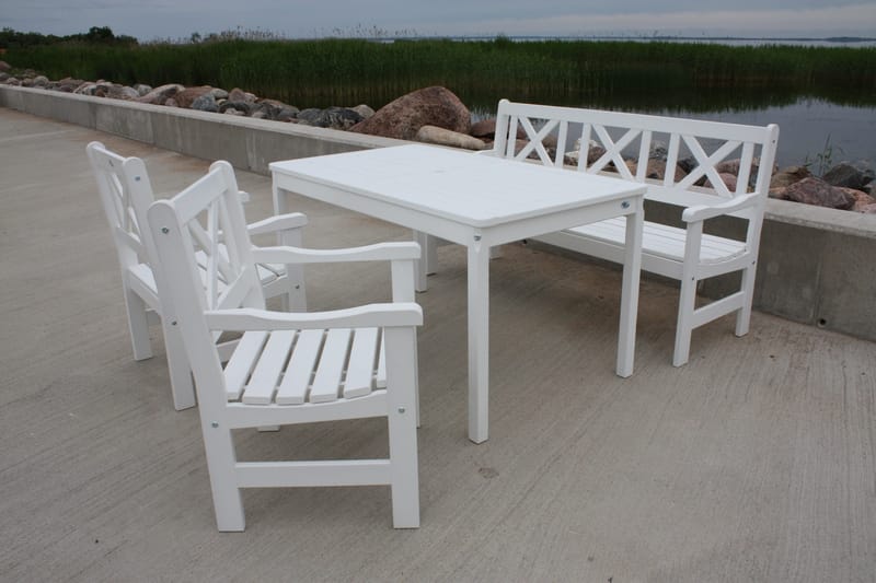 Olivo Spisebordssæt - Hvid - Havemøbler - Udendørsgruppe - Havesæt