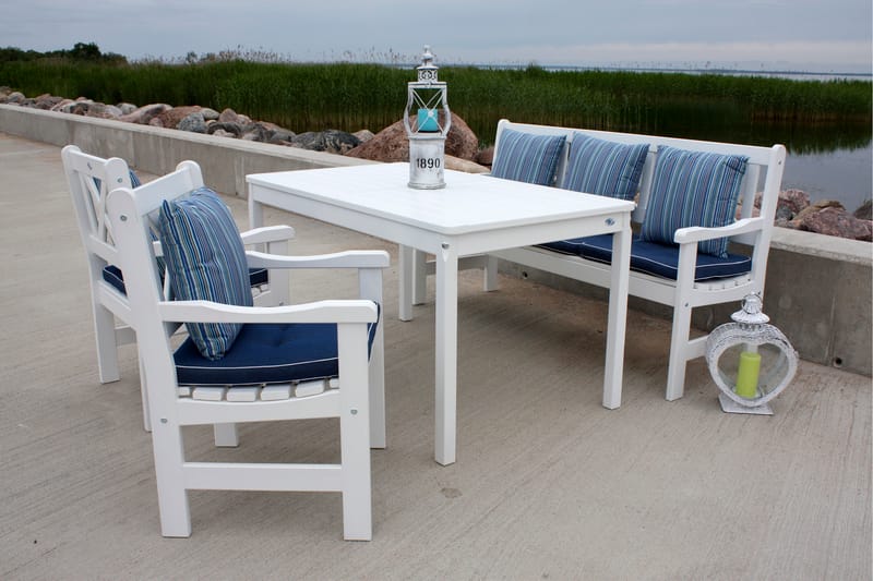 Olivo Spisebordssæt med Hynder - Hvid - Havesæt