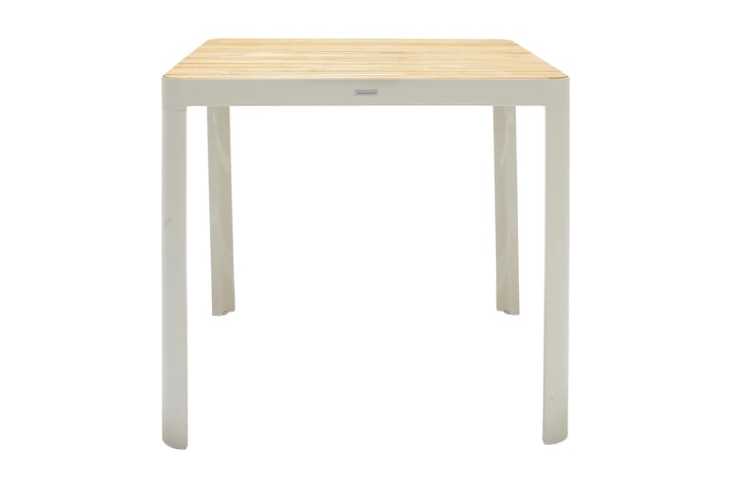 Portals Bargruppe 95 cm + 4 Barstol - Vit / teak - Havemøbler - Udendørsgruppe - Havesæt