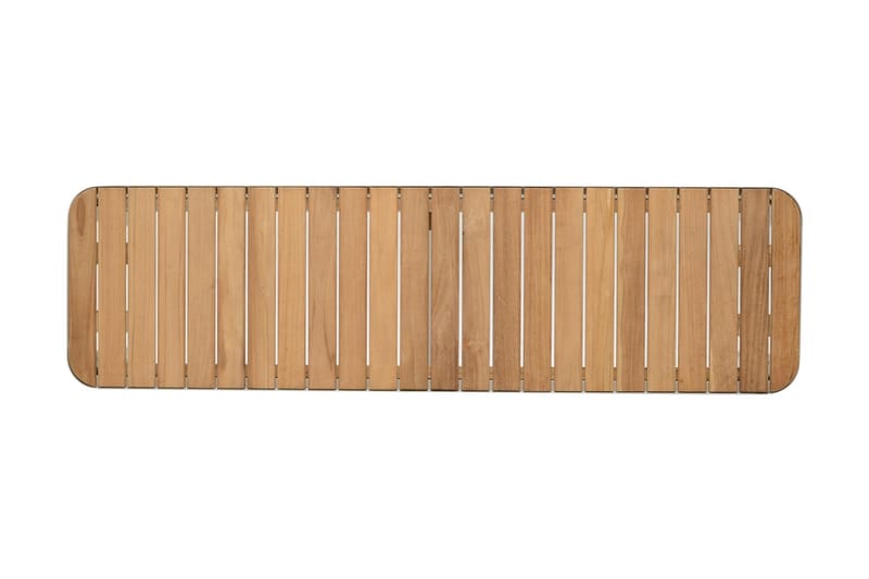 Portals Spisebordssæt 161 cm + 2 bænk - Hvid / træ - Havemøbler - Udendørsgruppe - Havesæt