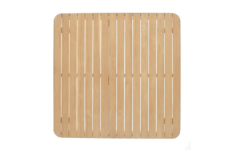 Portals Spisebordssæt 95 cm + 4 stole - Hvid / træ - Havemøbler - Udendørsgruppe - Havesæt