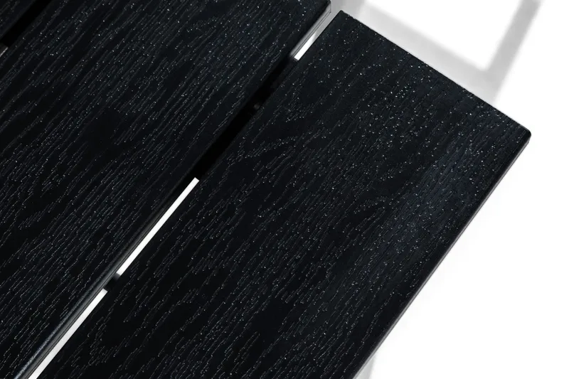 Portland Spisebordssæt 160-220x90 + 4 Maggie Positionsstol - Sort - Havemøbler - Udendørsgruppe - Havesæt