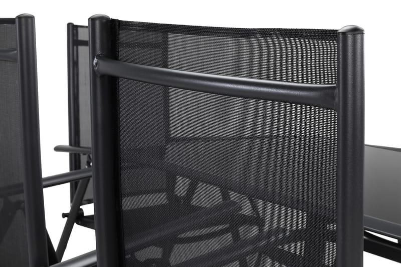 Primavera Spisebordssæt 150x90 + 6 Stole - Sort - Havemøbler - Udendørsgruppe - Havesæt