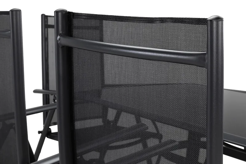 Primavera Spisebordssæt 150x90 + 6 Stole - Sort - Havemøbler - Udendørsgruppe - Havesæt