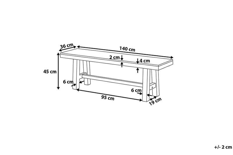 Scania Havemøbler Bord + 2 bænke 80 cm - Sort - Havemøbler - Udendørsgruppe - Havesæt