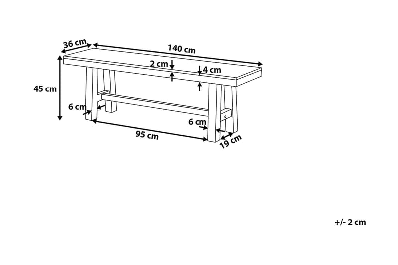Scania Havemøbler Bord + 2 bænke 80 cm - Hvid - Havemøbler - Udendørsgruppe - Havesæt
