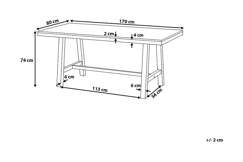 Scania Havemøbler Bord + 2 bænke 80 cm - Hvid - Havemøbler - Udendørsgruppe - Havesæt