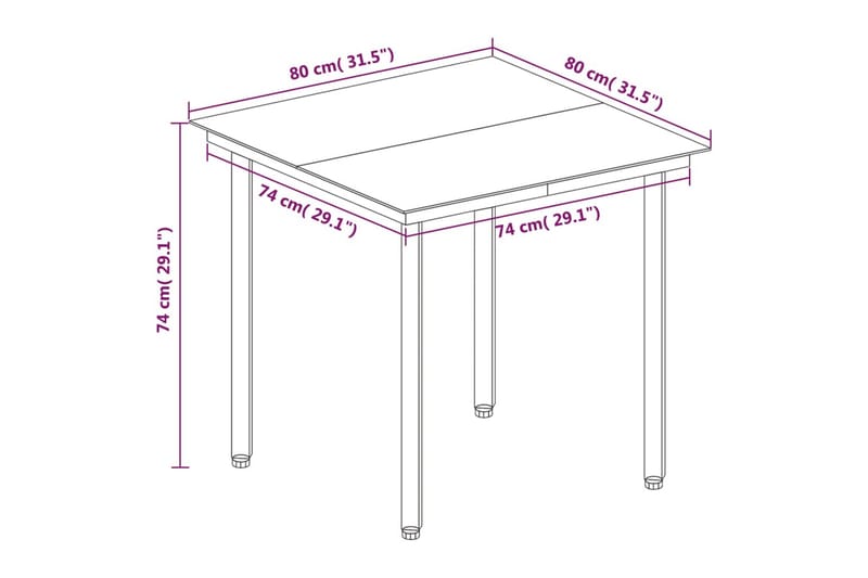 spisebordssæt til haven 3 dele med hynder polyrattan og glas - Beige - Havemøbler - Udendørsgruppe - Havesæt