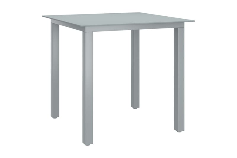 spisebordssæt til haven 5 dele aluminium sølvfarvet og sort - Sølv - Havesæt