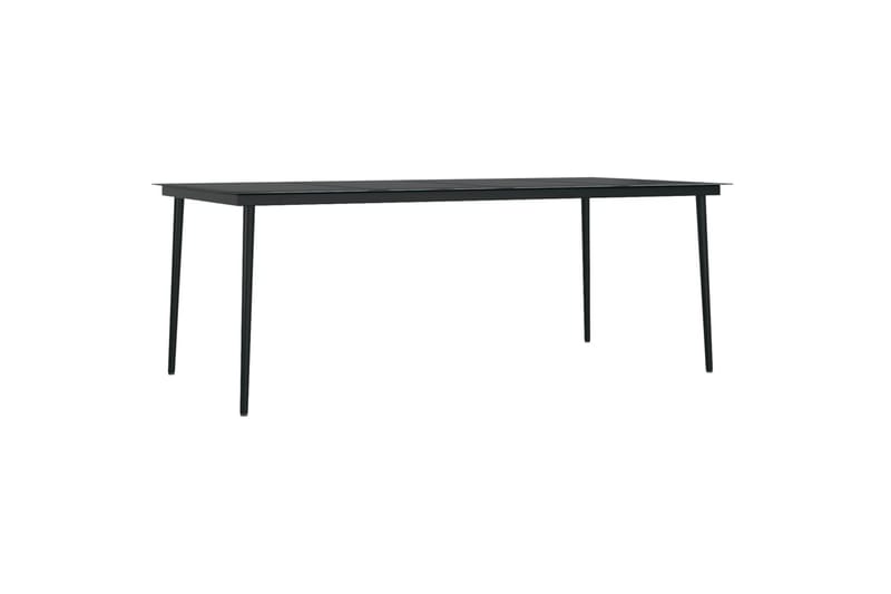 spisebordssæt til haven 7 dele med hynder polyrattan og glas - Sort - Havemøbler - Udendørsgruppe - Havesæt