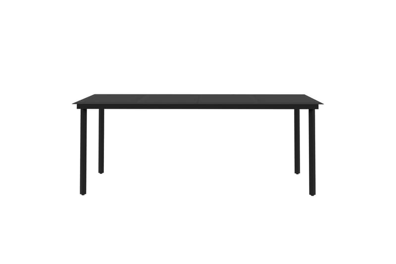 spisebordssæt til haven 7 dele med hynder polyrattan og glas - Sort - Havemøbler - Udendørsgruppe - Havesæt