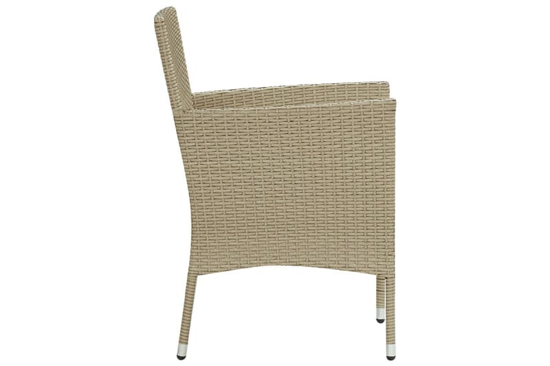 spisebordssæt til haven 7 dele polyrattan beige - Beige - Havesæt