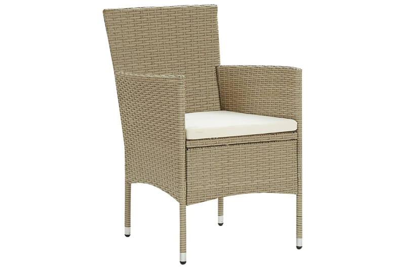 spisebordssæt til haven 7 dele polyrattan beige - Beige - Havemøbler - Udendørsgruppe - Havesæt