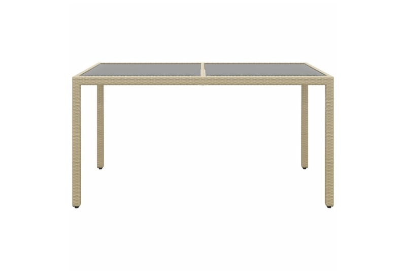 spisebordssæt til haven 7 dele polyrattan og hærdet glas bei - Beige - Havemøbler - Udendørsgruppe - Havesæt