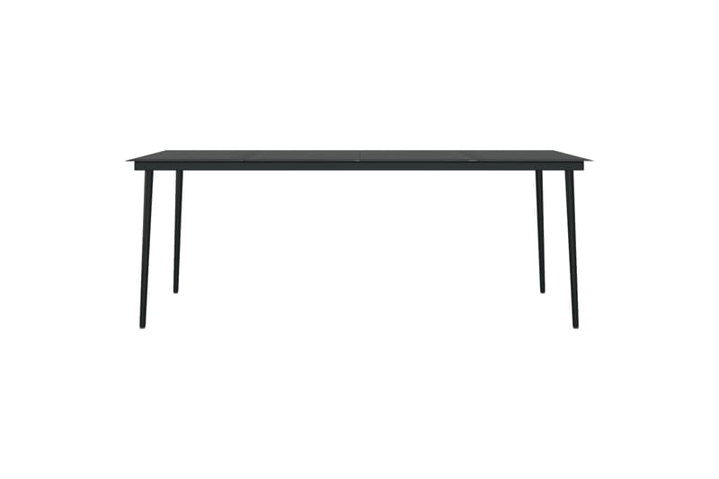 spisebordssæt til haven 9 dele med hynder polyrattan og glas - Sort - Havemøbler - Udendørsgruppe - Havesæt