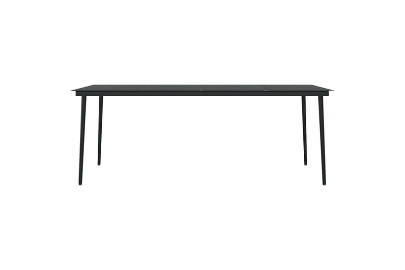 spisebordssæt til haven 9 dele med hynder polyrattan og glas - Sort - Havemøbler - Udendørsgruppe - Havesæt
