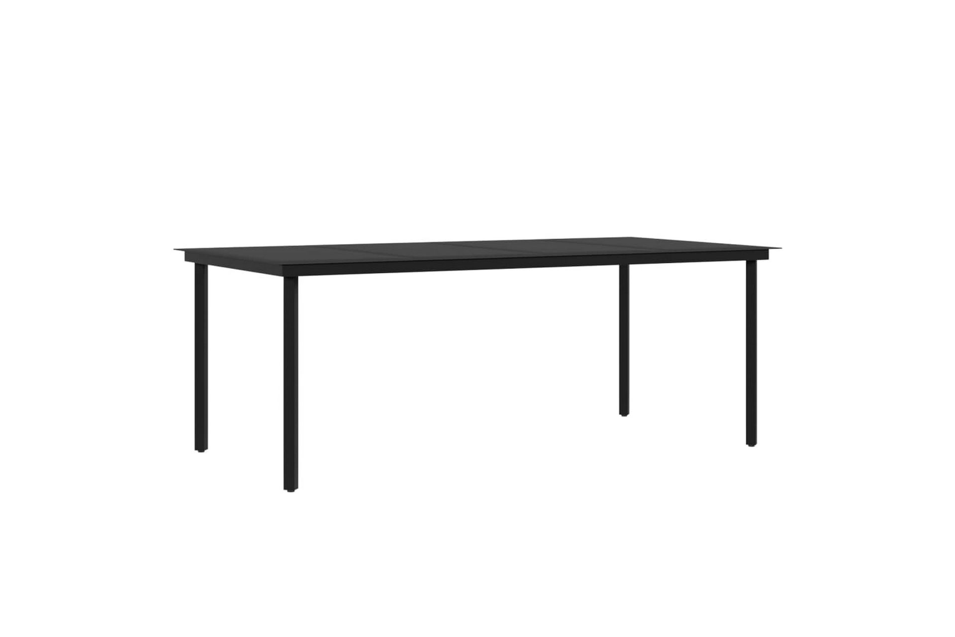 spisebordssæt til haven 9 dele med hynder polyrattan og glas - Sort - Havemøbler - Udendørsgruppe - Havesæt
