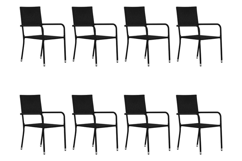 spisebordssæt til haven 9 dele sort - Sort - Havemøbler - Udendørsgruppe - Havesæt