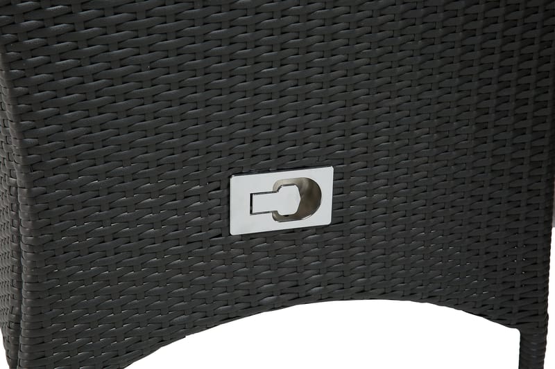 Thor Havesæt Ø140 + 6 Jenny Justerbar Lænestole - Sort - Havemøbler - Udendørsgruppe - Havesæt