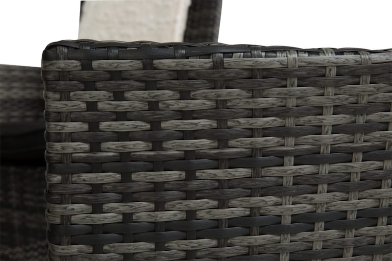 Thor Havesæt Ø140 + 6 Thor Lænestole - Sort/Grå - Havemøbler - Udendørsgruppe - Havesæt