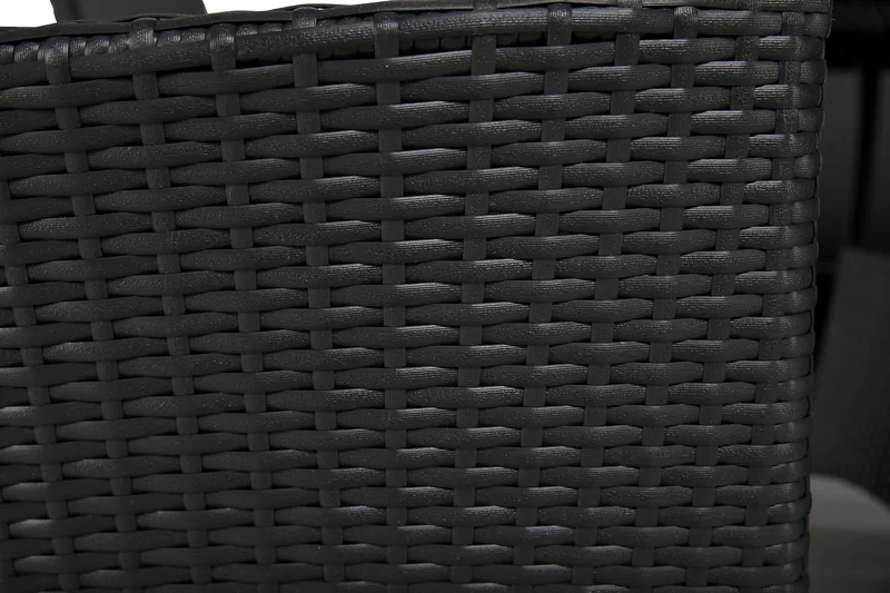 Thor Havesæt 140 + 6 Jenny Justerbar Lænestole - Sort/Sort - Havemøbler - Udendørsgruppe - Havesæt