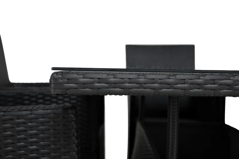 Thor Havesæt 140 + 6 Thor Lyx Lænestole - Sort - Havemøbler - Udendørsgruppe - Havesæt