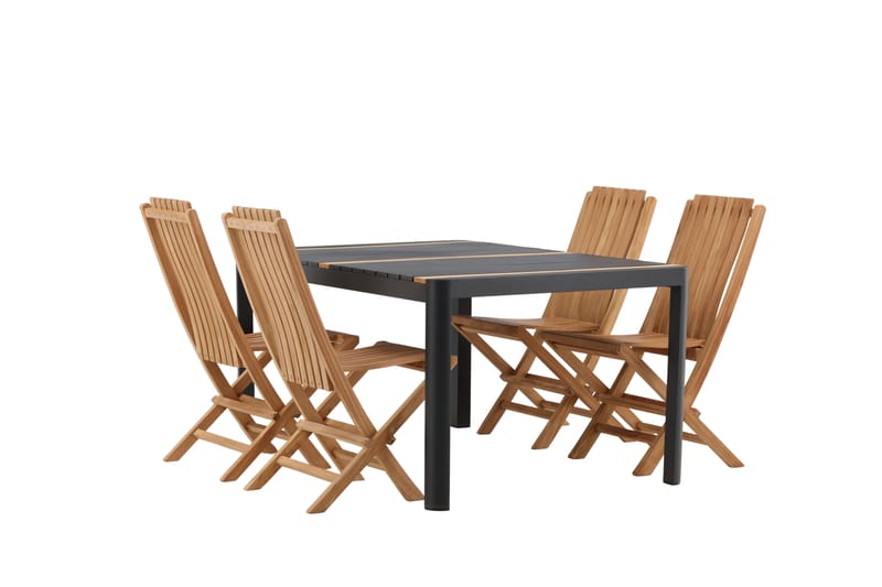Togo Spisegruppe 150x100 cm + 4 Ghana Foldbar stol Stol - Venture Home - Havesæt