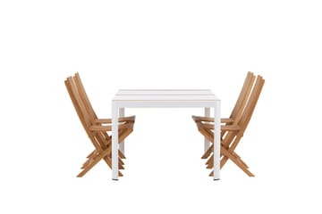 Togo Spisegruppe 150x100 cm + 4 Ghana Foldbar stol Stol