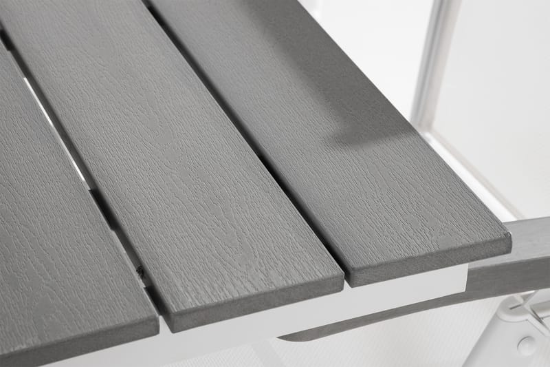 Tunis Spisebordssæt 150 cm + 4 Monaco Lyx Havestole - Sort / hvid - Havemøbler - Udendørsgruppe - Havesæt