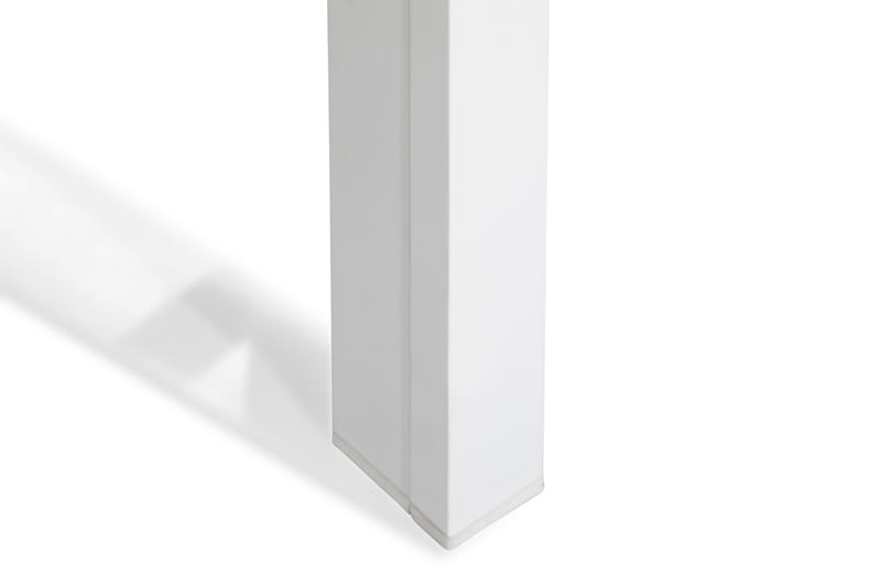 Tunis Spisebordssæt 152-210x90 + 4 Stabelstole - Hvid/Grå - Havemøbler - Udendørsgruppe - Havesæt